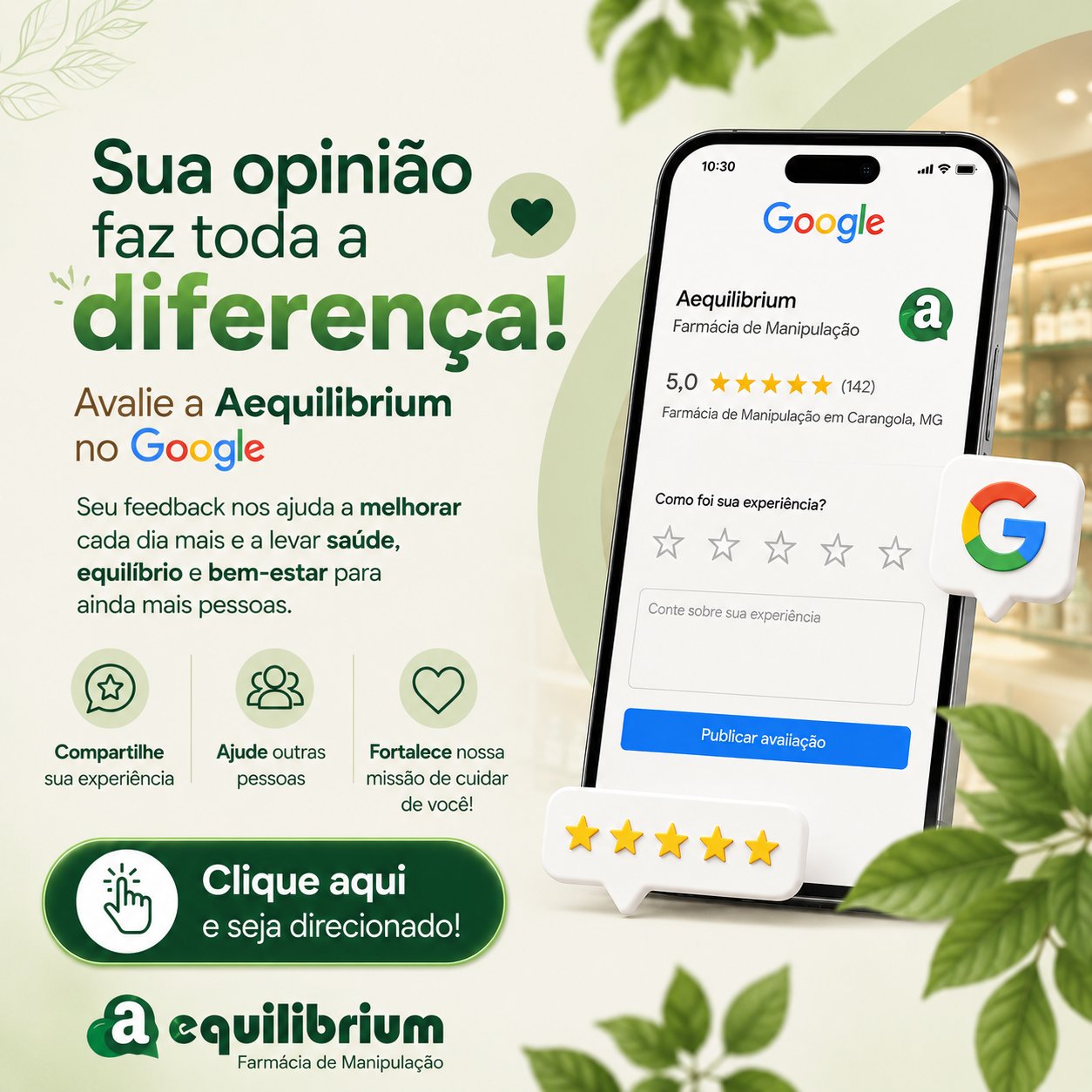 Avalie a Aequilibrium no Google
